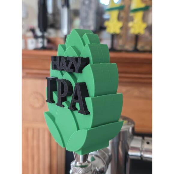 Hazy IPA on Hops Tap Handle, 3D Printed, Home Bar Accessory - Picture 2 of 5